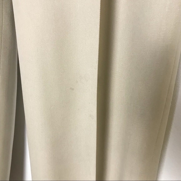 Vintage 100% silk khaki pant suit wide pleated leg - Picture 11 of 11